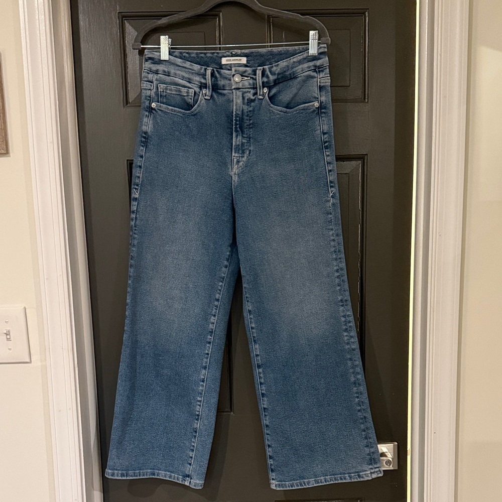 Good American Good Waist Cropped Palazzo - Size 10/30